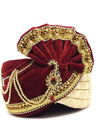 Red And Cream Colour Safa Vol 1 Velvet With Less Wedding Wear Mens Collection Safa 12